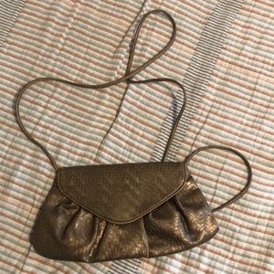 Neiman Marcus pewter shoulder/clutch bag